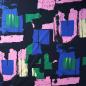 Preview: Leichte Baumwolle farbige Flächen rosa grün blau schwarz